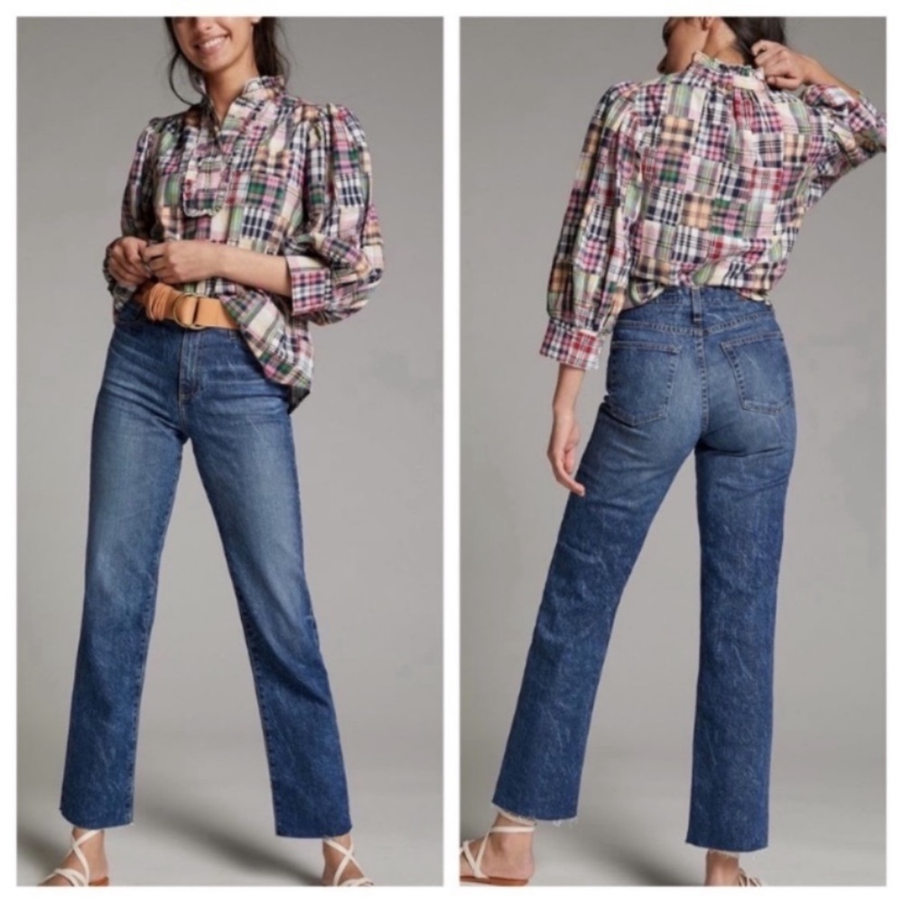 Ultra High-Rise Straight Jeans AG the Alexxis